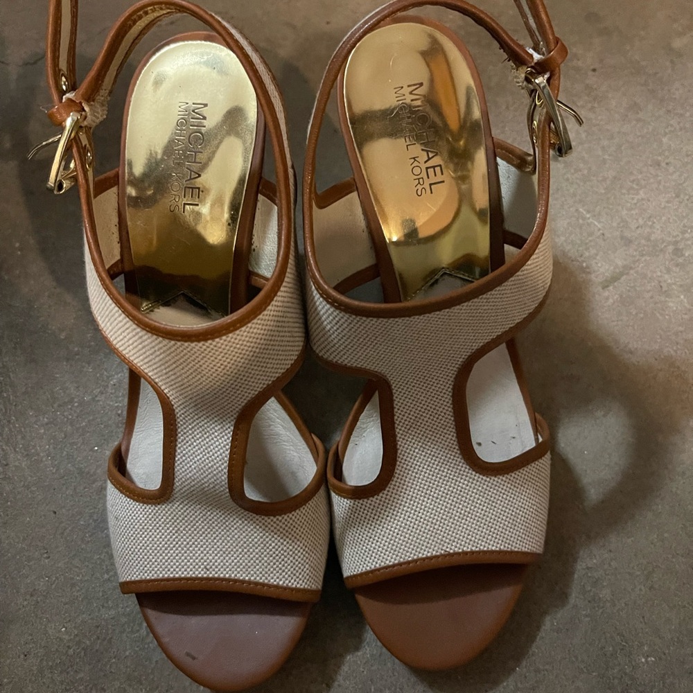 Used Michael Kors Gillian Wedge Sandals